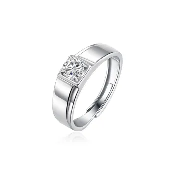 JINLIUFUJIXIANG Moissanite Collection S925 Silver Rings Unisex