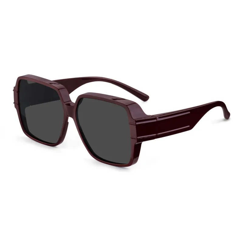 Wood Premium TR/Memory Plastic Square Sunglasses Unisex-0