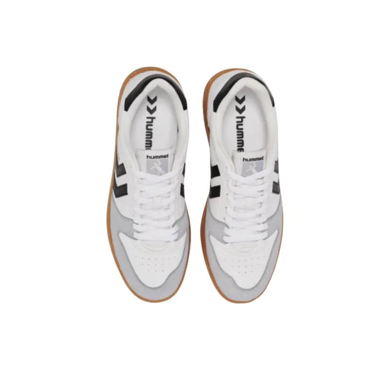 Hummel Anti-Slip Wear-Resistant Low-Top Training Shoes Unisex White Black-2