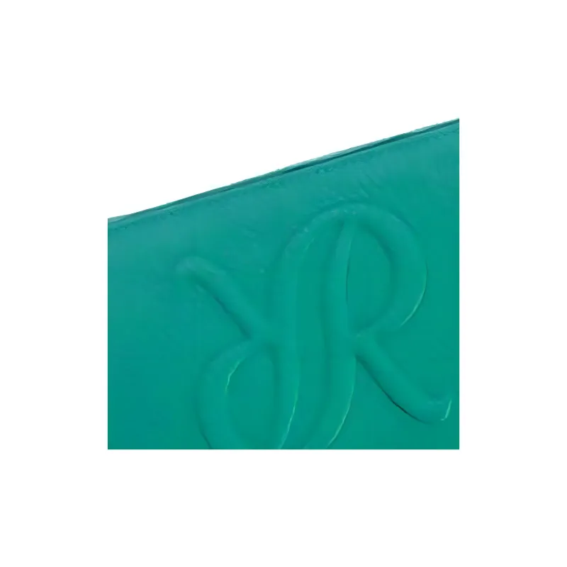 RAPPORT Genuine Leather With Beaded Surface Leather Wallet Large Size Women's Green-2