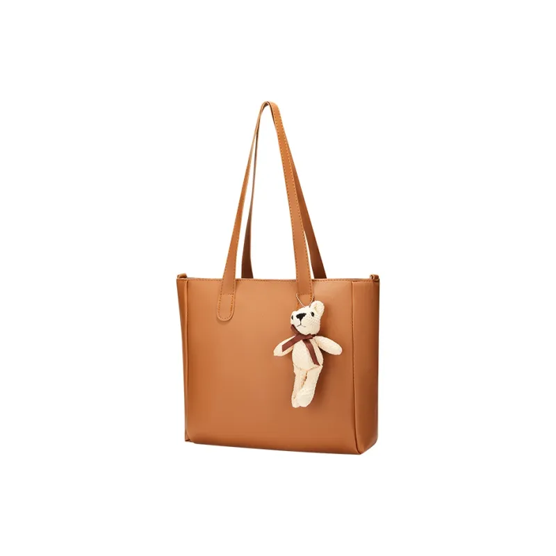 MUYKUY PU Tote Bag Shopping Bag Shoulder Bag Crossbody Bag Large Size Women's Black/Beige/Coffee-9