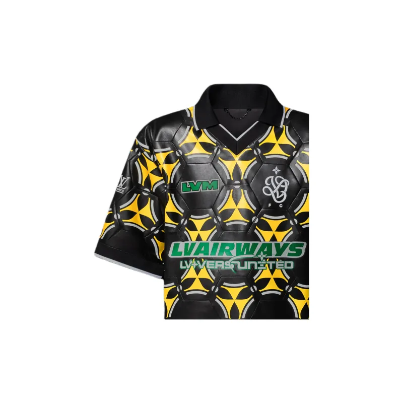 LOUIS VUITTON Soccer Ball Patchwork Leather Short Sleeved Top-3