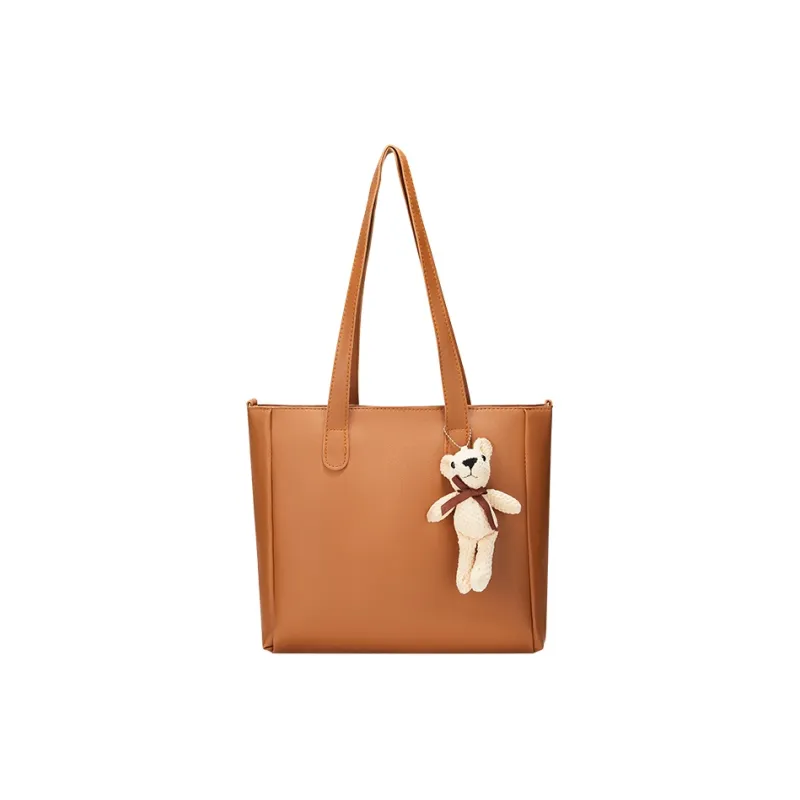 MUYKUY PU Tote Bag Shopping Bag Shoulder Bag Crossbody Bag Large Size Women's Black/Beige/Coffee-8