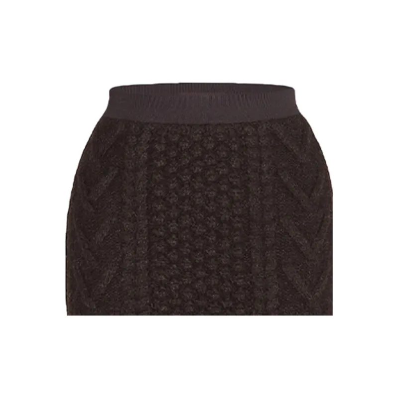 Bottega Veneta Casual Short Skirts Women's Chocolate Brown-3