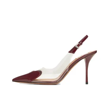 Alaia Le Cœur Slim Heel High Heels Women's Burgundy