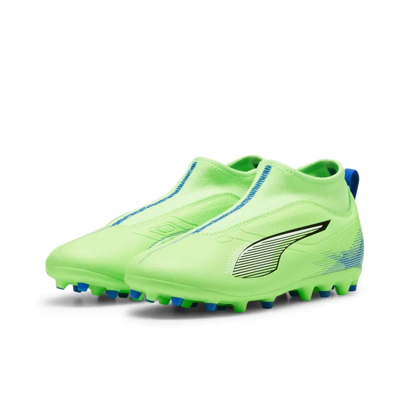 PUMA Abrasion Resistant Mid Top Kids' Soccer Shoes Green Teenagers-2