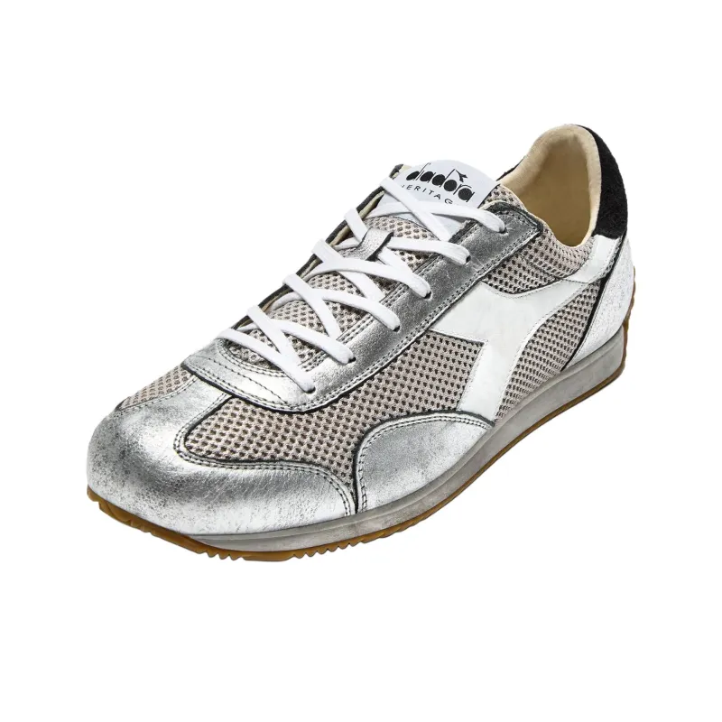 Diadora Anti Slip Wear Resistant Low Top Casual Running Shoes Women's Silver-0