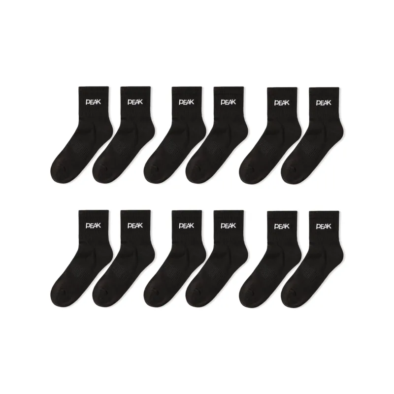 PEAK Mid Calf Socks Unisex 6 Pack-4