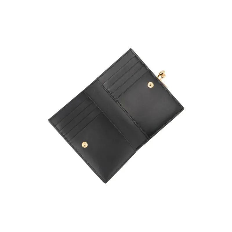 JIL SANDER Goji Eel Skin Wallet Trumpets Women's Black-4