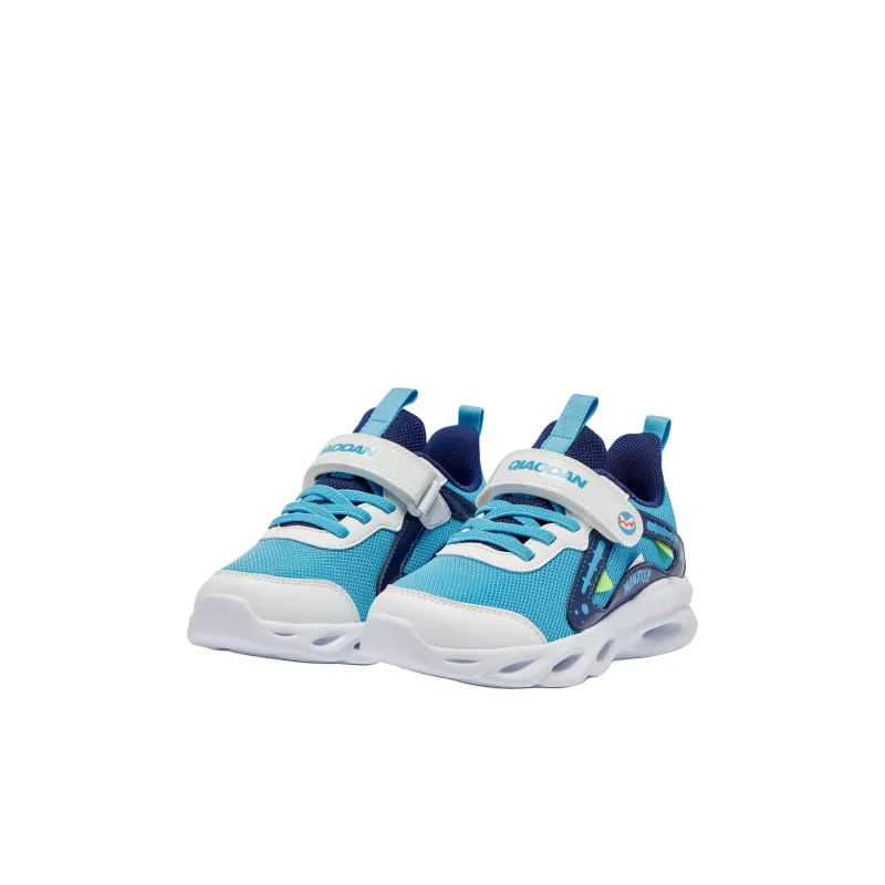 QIAODAN Anti Slip Wear Resistant Low Top Kids' Running Shoes Kunpeng Blue/Jordan White Children Aged 3 7 Years Old-2