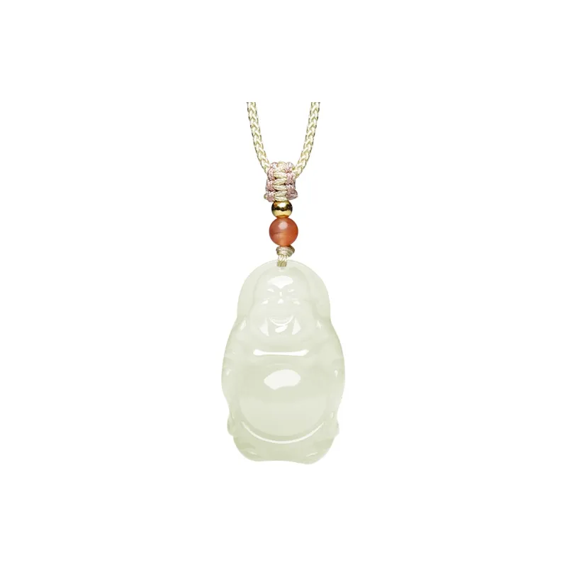 YUYIHUAN Hetian Jade Necklaces Pale Greenish White Jade Women's-0