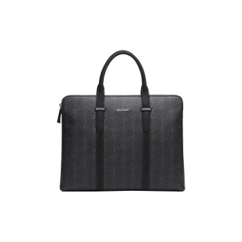 SEPTWOLVES Artificial Leather Handbag Large Size Men's Black