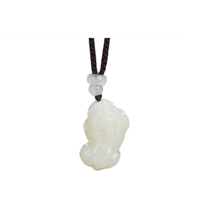 Jing Ruyu Hetian Jade Necklaces White Jade Unisex-3