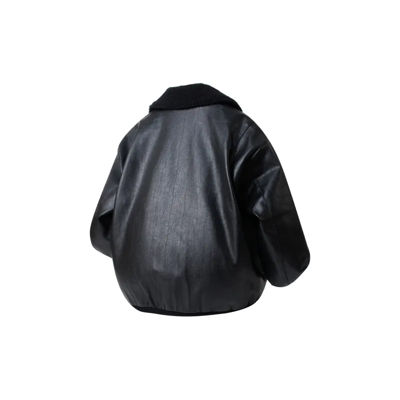 ASEDE Leather Jacket Unisex Black-1