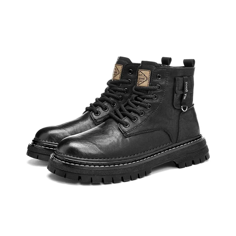 HLA Martin Boots Men Black, Bronze-1