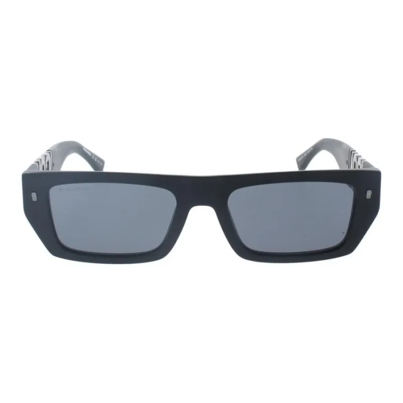 DSQUARED 2 Acetate Rectangular Sunglasses Men's Black-1