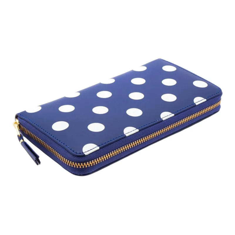 CDG Leather Wallet Women's Blue-3