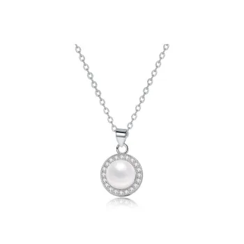 Beth Jewelry Pearl Necklace Hoop Earrings Women's