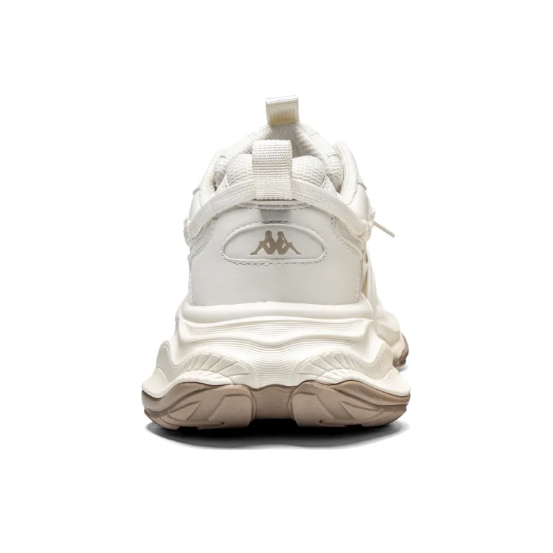 Kappa Back to Back Anti Slip Wear Resistant Low Top Chunky Sneakers Women's White-4