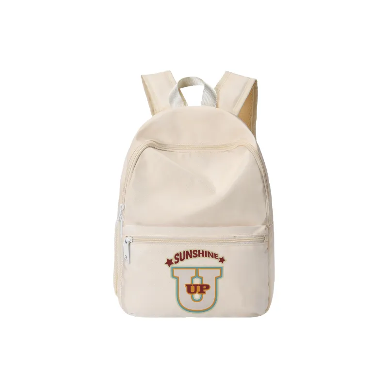 TURN UP Polyester Backpack Regular Unisex Apricot-8