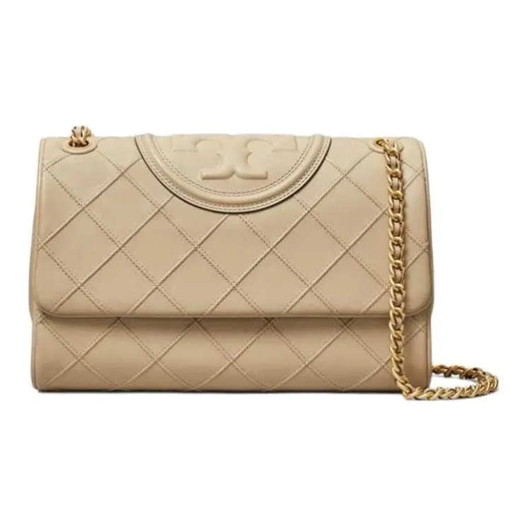 TORY BURCH Fleming Nappa Leather Crossbody Bag Shoulder Bag Women's Light Brown-0