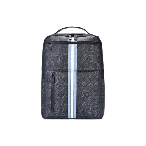 Hush Puppies PVC Polyvinyl Chloride Backpack Medium Size Men's Black