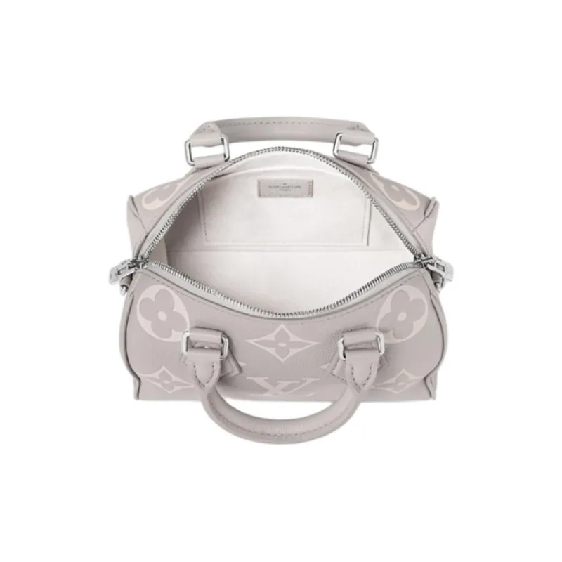 LOUIS VUITTON Speedy Cow Leather One Shoulder Handbag Regular Women's Gray-3