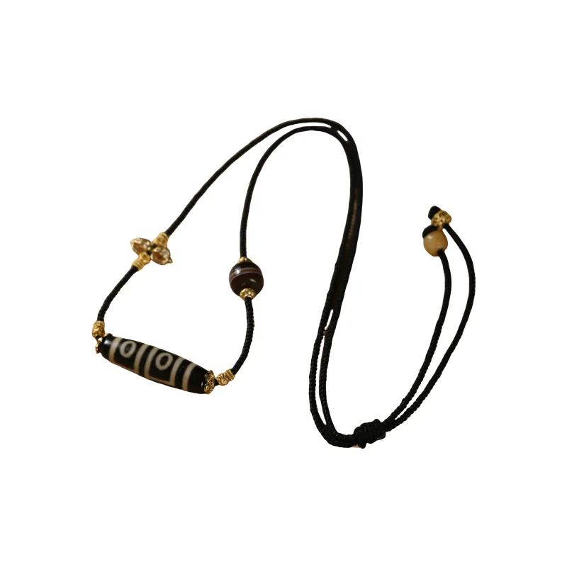JIUCHAOGUZHU Agate Necklaces Unisex-0