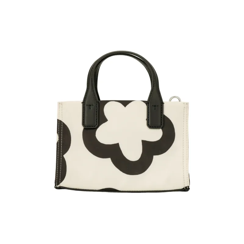 TORY BURCH Ella Polyester Tote Bag Shopping Bag Shoulder Bag Crossbody Bag Handbag Mini Women's Cream White & Black-2
