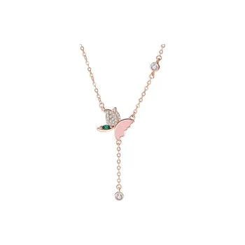 Heart Grass S925 Silver Necklaces Women's