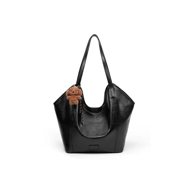 LA FESTIN Synthetic Leather With Cow Leather One Shoulder Bag, Large Capacity Tote Handbag Tubas Women's Multicolor-7