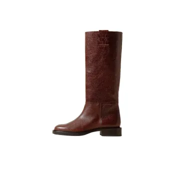 Hereu Anella Grainy Knee high Boots Women's Red Brown