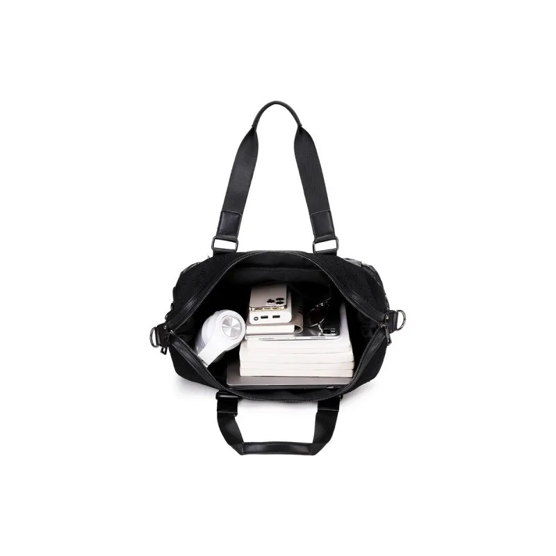 MILOOKY PU Handbag Men's Black/Gold/Silver-5