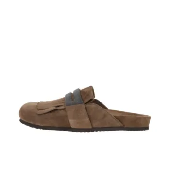 Brunello Cucinelli Embellished Round Toe Mules Women's