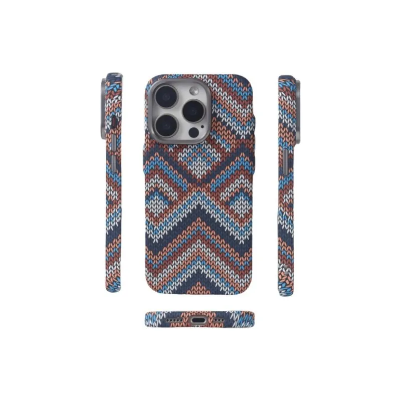 Wei Xin PC Material Sweater Pattern Magnetic Phone Cases Compatible With IPhone 16/15 Pro Max/Apple 13/14 Pro/Max-4