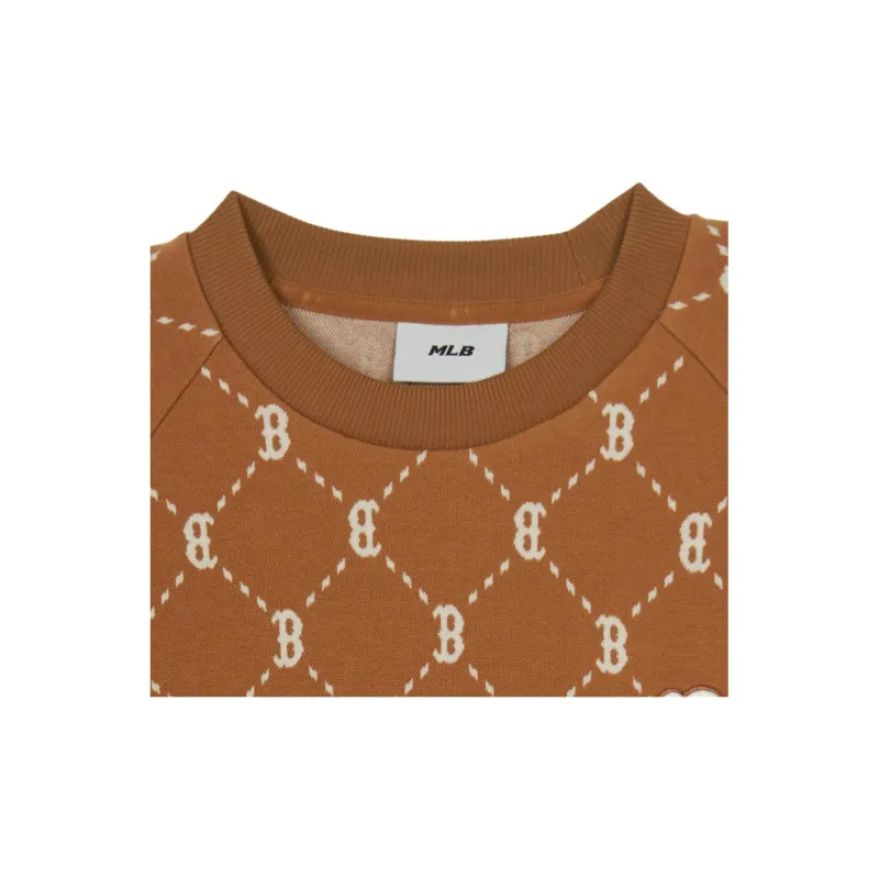 MLB Jacquard Dia Monogram Boston Red Sox Sweatshirts Sweatshirt Unisex Camel-6
