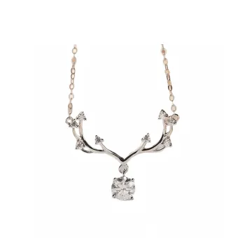 Stone On The Line S925 Sterling Silver Moissanite Necklaces Women's