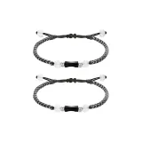 S925 Silver-Bamboo Whisper Bracelet (Black Cord+Black Cord)