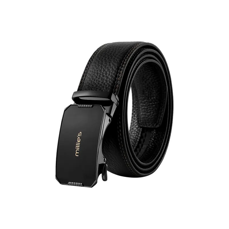MILLIE'S Top Grain Cow Leather Belts Men's Width 3.5cm-0