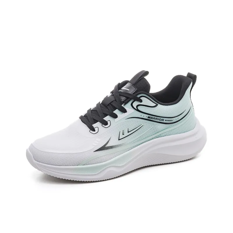 Warrior Rebound Low Top Casual Running Shoes Men's White Black Green-1