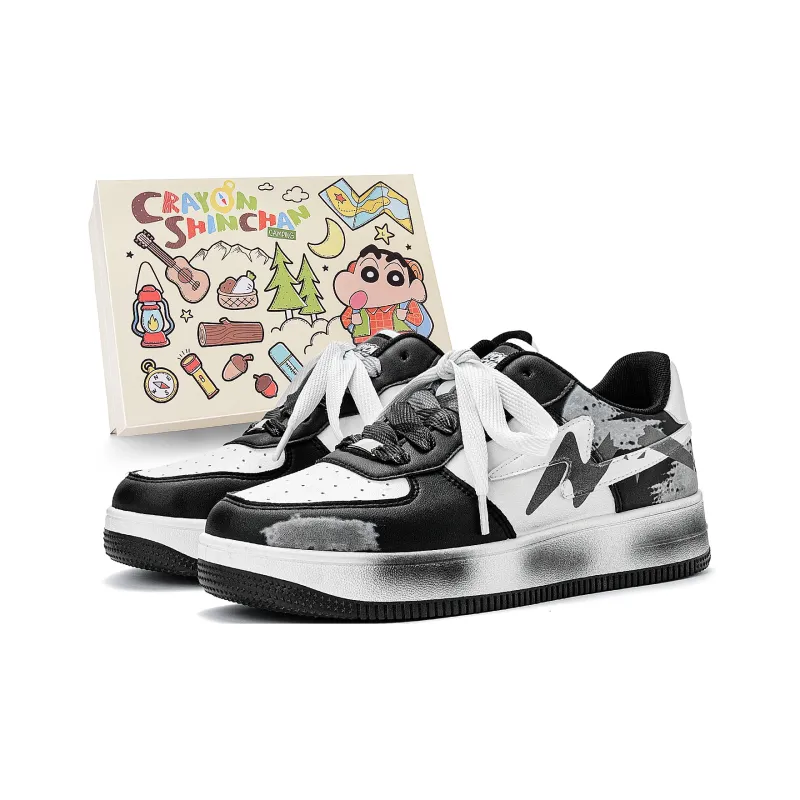 Crayon Shinchan Low Top Skateboard Shoes Unisex-12