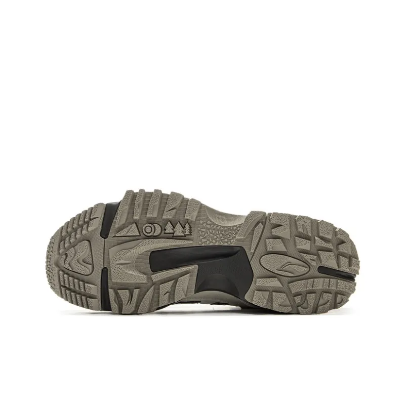 LiNing CF Tracing, Xingye Cushioning Abrasion Resistant Lightweight Low Top Hiking Shoes Unisex Mica Obsidian Gray-5