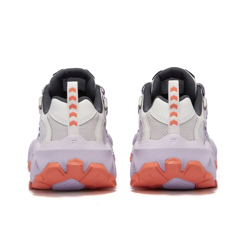 FILA FUSION EXOCET Slip-Resistant Low-Top Casual Shoes Women's White Sand Gray Fragrant Snow-4
