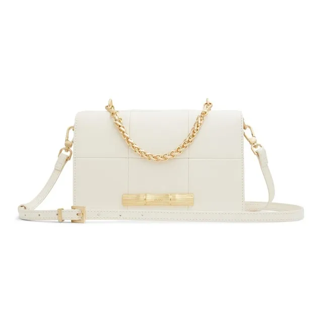 ALDO Artificial Leather Crossbody Bag Medium Size Women's White/Black-0