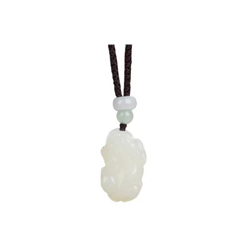 Jing Ruyu Hetian Jade Necklaces White Jade Unisex