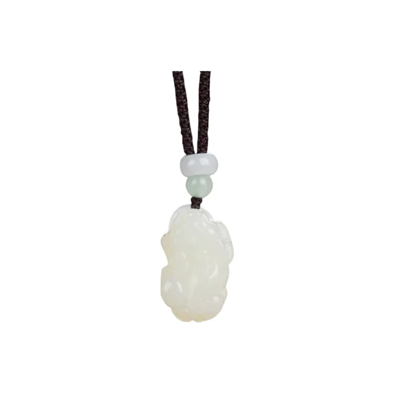 Jing Ruyu Hetian Jade Necklaces White Jade Unisex-0