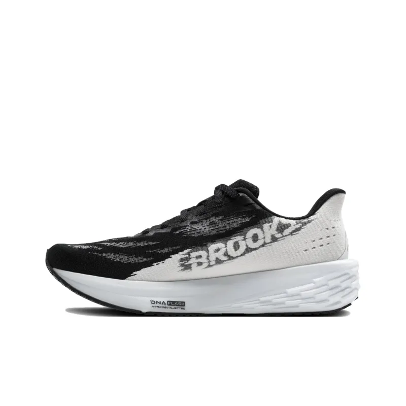 Brooks Anti Slip Wear Resistant Low Top Running Shoes Men's Black White-1