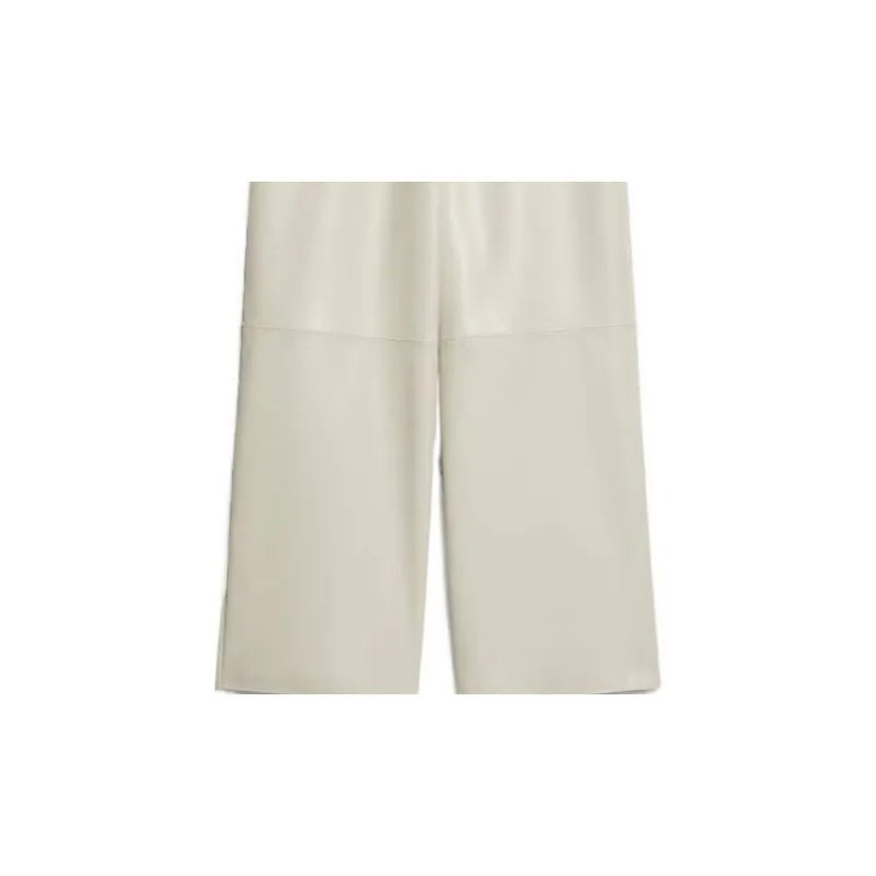 MaxMara Luciana Collection Coated Fabric Trousers Casual Pants Women's White-5