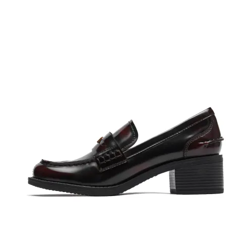 73Hours Jazz Red Tone Loafers 5cm Women's Burgundy