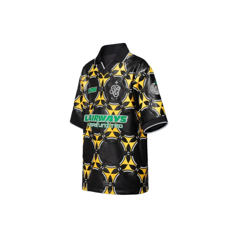 LOUIS VUITTON Soccer Ball Patchwork Leather Short Sleeved Top-2